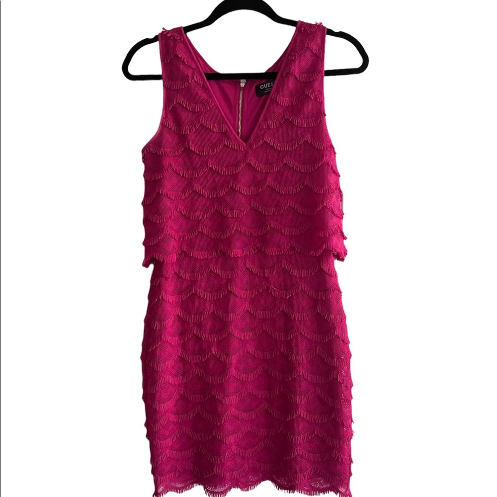 GUESS hot pink lace cocktail dress size 6